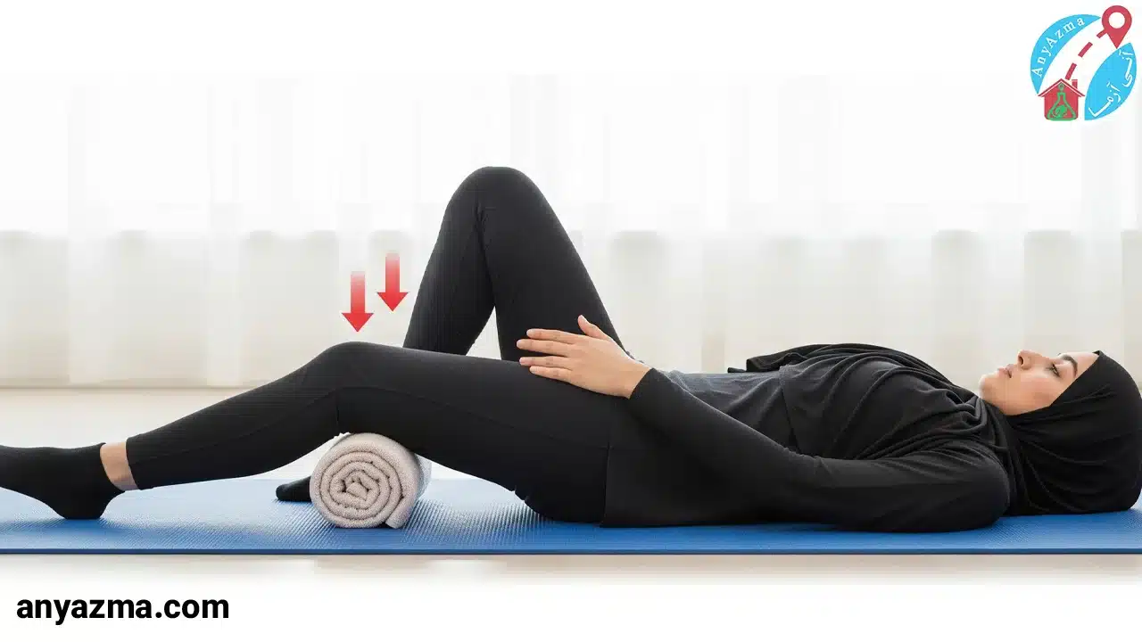 فیزیوتراپی زانو در منزل-بیدار کردن چهارسر