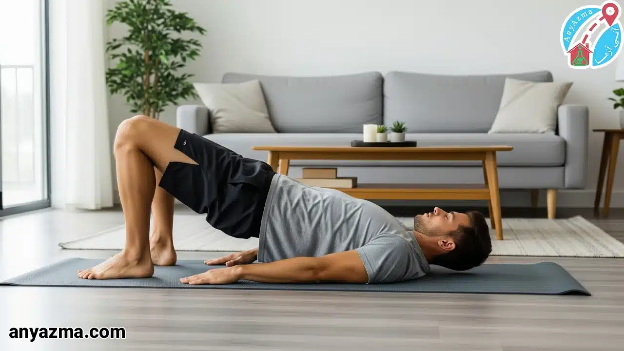 فیزیوتراپی زانو در منزل-پل زدن