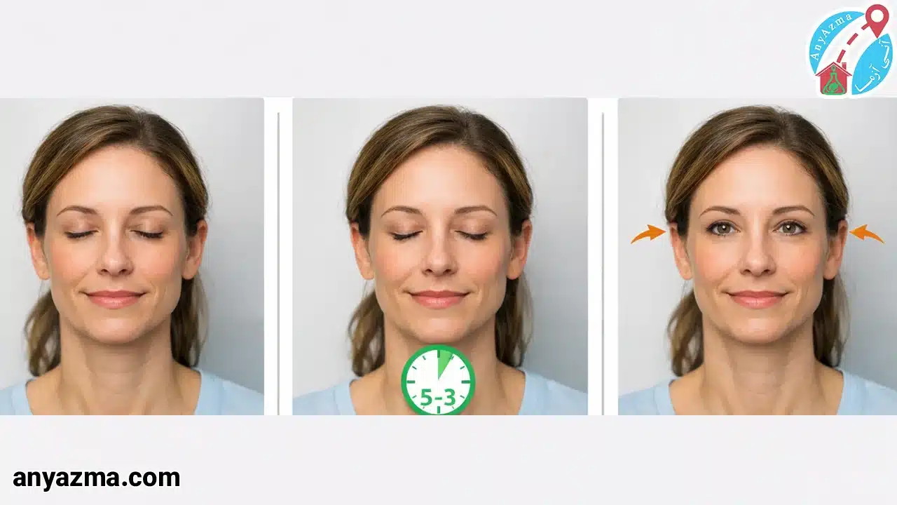 تمرینات چشم-فیزیوتراپی صورت در منزل