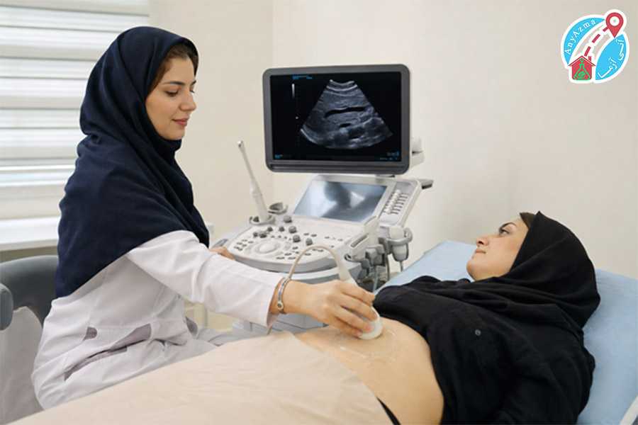 انجام سونوگرافی شکمی با پروب و ژل مخصوص