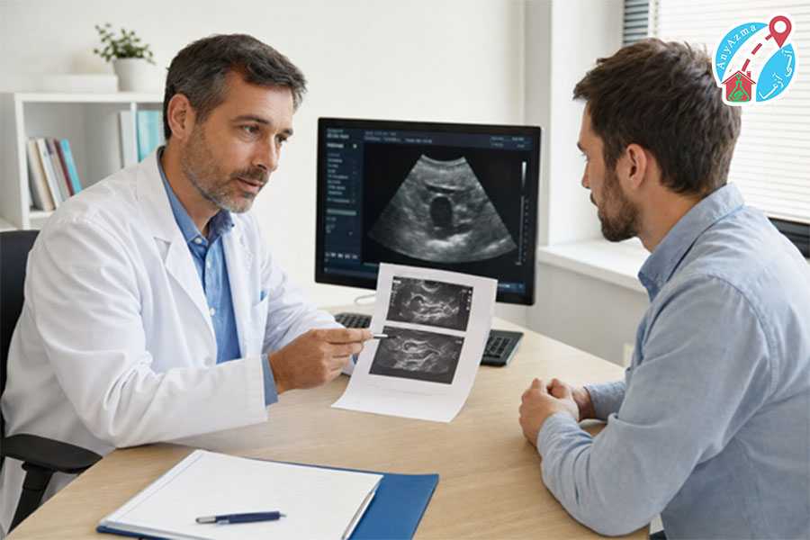 نتیجه سونوگرافی بیضه
