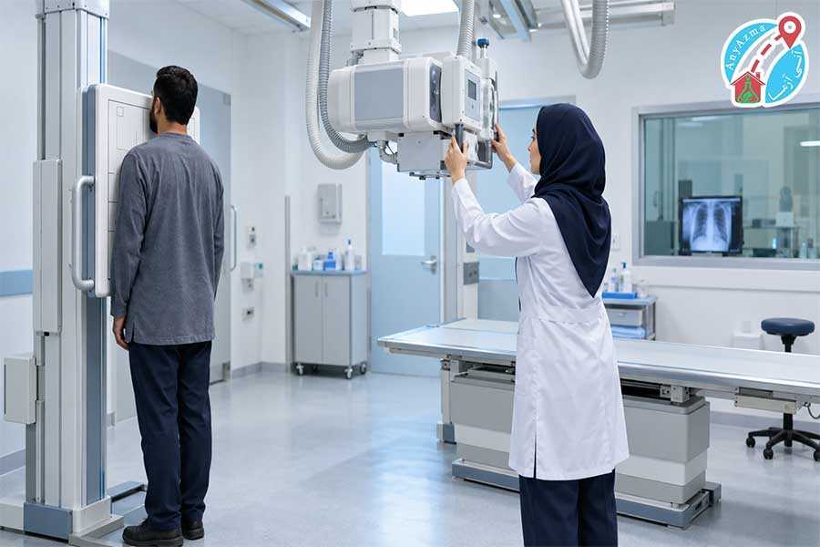 عکس رادیولوژی سیاه، سفید و خاکستری
