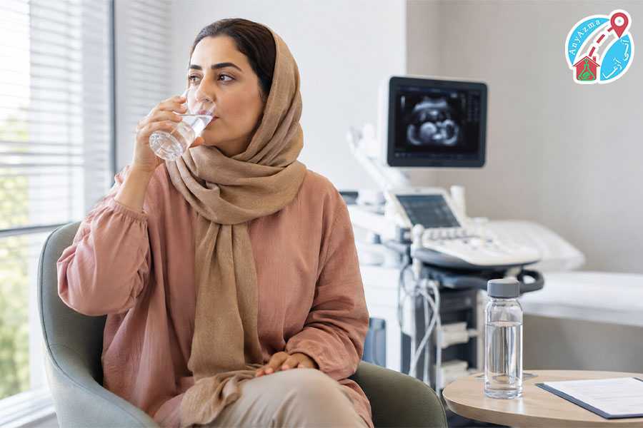 نوشیدن آب قبل از سونوگرافی