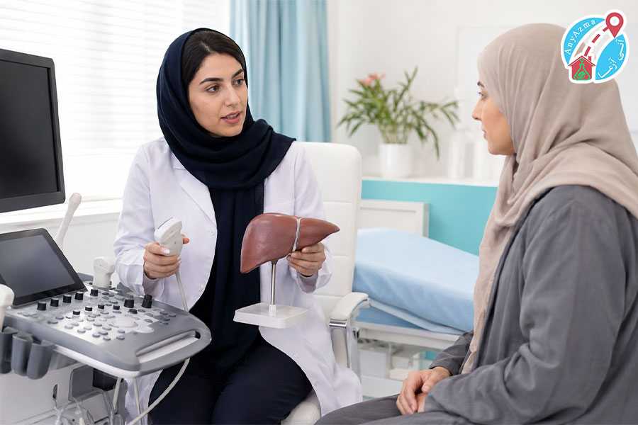 عکس سونوگرافی کبد چرب گرید ۲